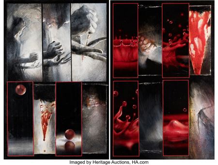 Dave McKean Arkham Asylum Story Pages 58-59 Original Art (DC, 1989)....