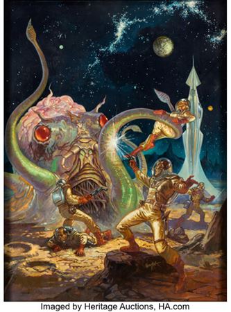 Don Newton Unknown Worlds of Science Fiction Giant-Sized Special Issue #nn Cover Painting Original Art (Marvel, 19...