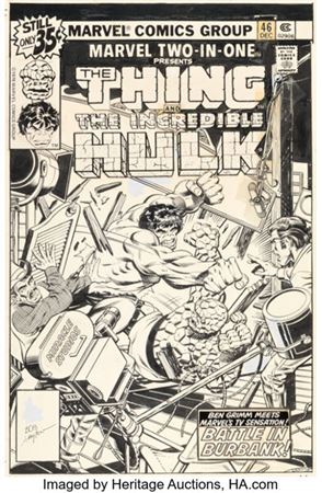 Keith Pollard and Bob Layton Marvel Two-in-One #46 The Thing and Hulk Cover Original Art (Marvel, 1978).... by Keith Pollard - Auction record, sale price, and art valuation. Compare with similar artists and explore comparable artworks.