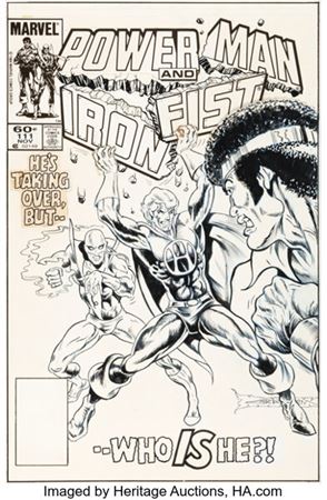 Billy Graham Power Man and Iron Fist #111 Cover Original Art (Marvel, 1984)....