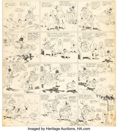 Johnny Gruelle - Raggedy Ann and Andy Sunday-Style Comic Strip Original Art (c. 1930s).... by Johnny Gruelle - Auction record, sale price, and art valuation. Compare with similar artists and explore comparable artworks.