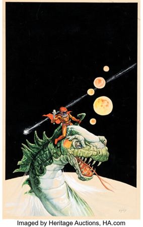 Sample artwork by Josh (Ronald William) Kirby (1928 - 2001), known for science fiction illustrator - View similar artists and auction records