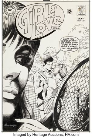 John Rosenberger Girls' Love Stories #135 Cover Original Art (DC, 1968).... by John Rosenberger - Auction record, sale price, and art valuation. Compare with similar artists and explore comparable artworks.