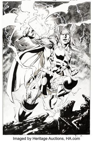 Mike Perkins The Mighty Thor #21 Variant Cover Original Art (Marvel, 2012)....