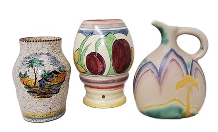 Vases (2) and Pitcher