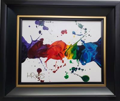 Kre8 Abstract Blanco Acrylic Painting Park West COA