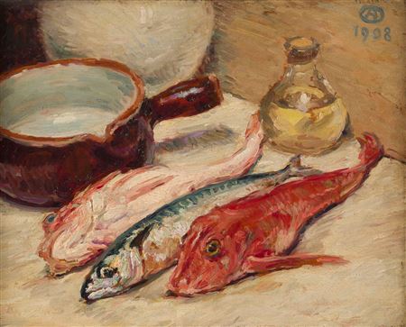 Still Life 'Fish: Red Gurnard and Mackerel'