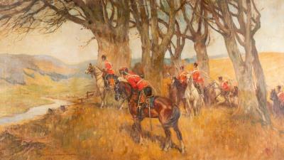 Cuirassiers on the Hill by the River