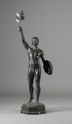 Large Standing Warrior by Franz Iffland - Auction record, sale price, and art valuation. Compare with similar artists and explore comparable artworks.
