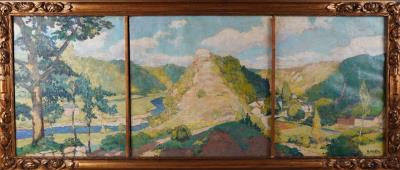 L'Ourthe et les ruines de Logne
