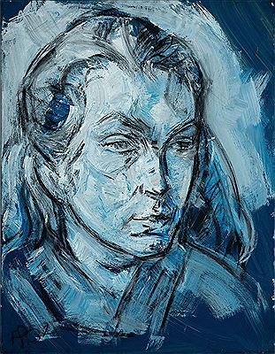 En-face portrait of a woman