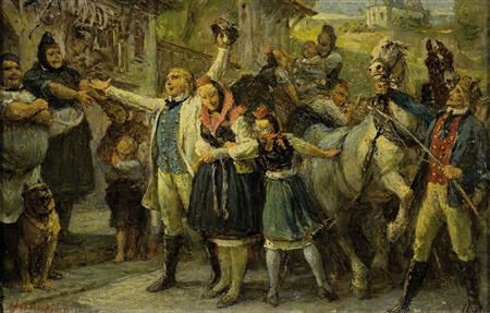 Schwalm wedding procession with audience by Heinrich Hasselhorst - Auction record, sale price, and art valuation. Compare with similar artists and explore comparable artworks.