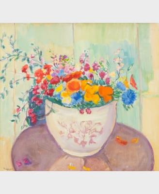 Flower Arrangement by Rabbe Enckell - Auction record, sale price, and art valuation. Compare with similar artists and explore comparable artworks.
