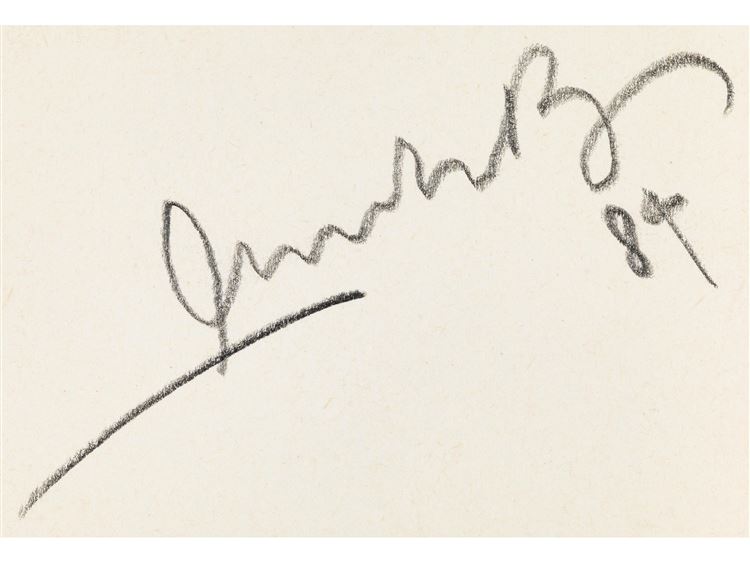 Anatomical Figure with Crown - auctioned 06/26/2025 - Jean-Michel Basquiat signature example for authentication verification from auction lot 8661519