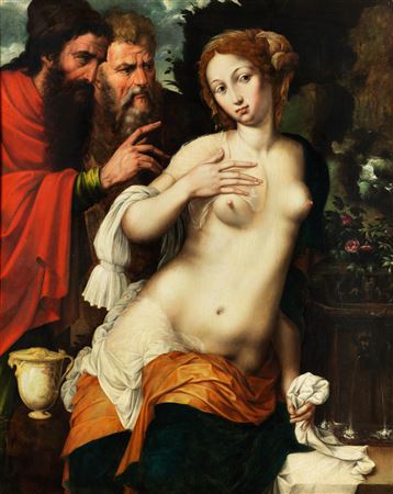 Susanna and the Two Elders by Vincent Sellaer - Auction record, sale price, and art valuation. Compare with similar artists and explore comparable artworks.