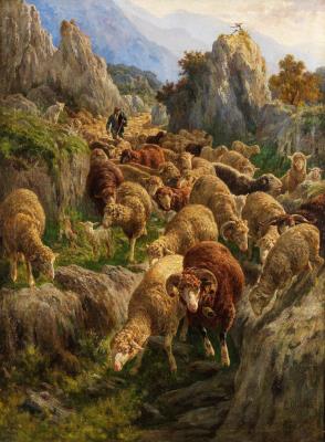 TRANSUMANZA - SHEPHERD WITH HERD IN THE MOUNTAINS by Enrico Henri Coleman - Auction record, sale price, and art valuation. Compare with similar artists and explore comparable artworks.