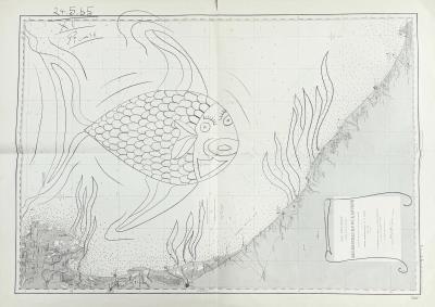 MAP FROM A MAP STORE NEAR THE ARTIST’S RESIDENCE, ON WHICH THE ARTIST DRE