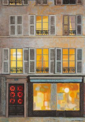 Parisian facade with shutters