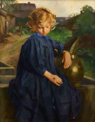 Jeune fille à la coccinelle