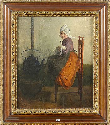 "Young girl by the stove" by Ferdinand Schmutzer - Auction record, sale price, and art valuation. Compare with similar artists and explore comparable artworks.