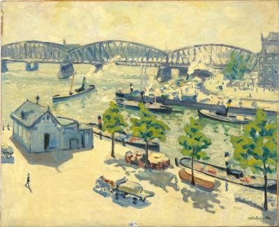 The Iron Bridge in Rotterdam by Albert Lemaitre - Auction record, sale price, and art valuation. Compare with similar artists and explore comparable artworks.