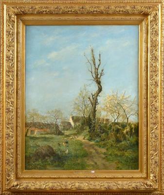 Cherry blossoms in Uccle by Eugene Jean Baptiste Plasky - Auction record, sale price, and art valuation. Compare with similar artists and explore comparable artworks.
