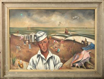 Beach scene at the North Sea
