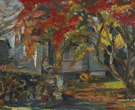 Autumnal Garden by Robert Nettleton Field - Auction record, sale price, and art valuation. Compare with similar artists and explore comparable artworks.