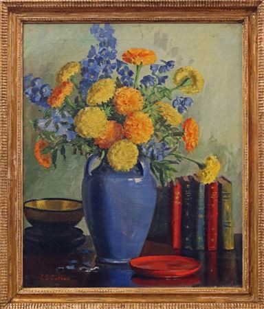 Sample artwork by Edna Cathell (1867 - 1955), known for floral still life, landscape, figure - View similar artists and auction records