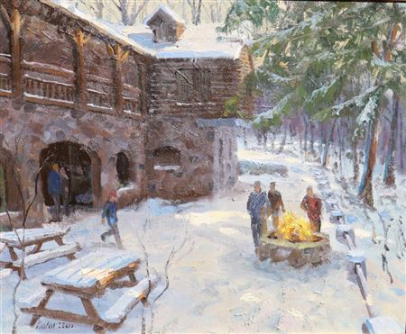 Winter Pokagon by Fred Doloresco - Auction record, sale price, and art valuation. Compare with similar artists and explore comparable artworks.