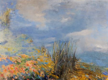 Marsh Grass And Water Lilies