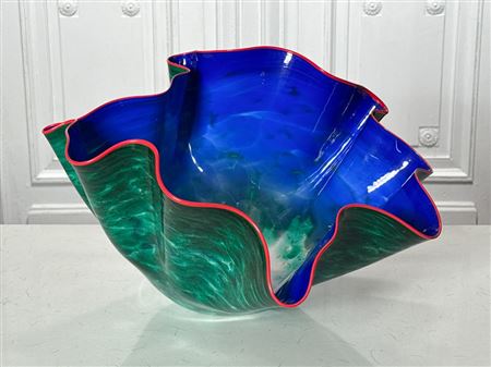 Large Macchia, Moonlight Blue Macchia With Red Lip, 1995