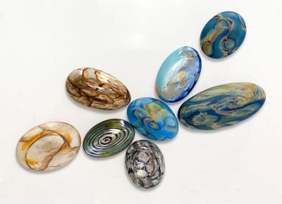 Glass Riverstone Sculptures