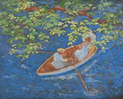 Heading For Shade, Couple in a Rowboat