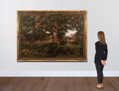 Le Bas Breau A Barbizon Anime D'un Cerf Et De Biches