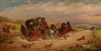 Exeter Mail Coach In The English Countryside