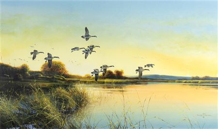 Geese in Flight