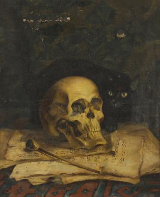Vanity with black cat by Edouard Paul Merite - Auction record, sale price, and art valuation. Compare with similar artists and explore comparable artworks.