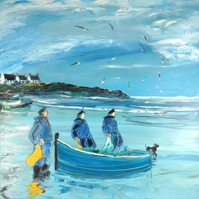 Three Fishermen on the Blue Beach