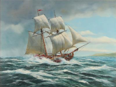 Schooner Halifax by Philip Marchington - Auction record, sale price, and art valuation. Compare with similar artists and explore comparable artworks.