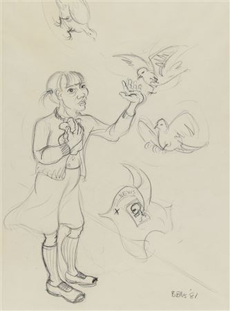 GIRL WITH DOVES
