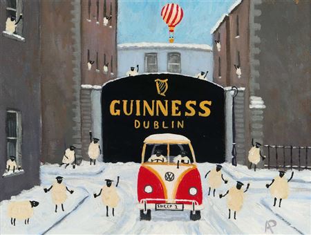 ANDY PAT'S WANDERING SHEEP ON A CHRISTMAS BENDER AT THE GUINNESS FACTORY