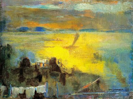 Sunset at Lake Balaton by Bela Ivanyi Grunwald - Auction record, sale price, and art valuation. Compare with similar artists and explore comparable artworks.
