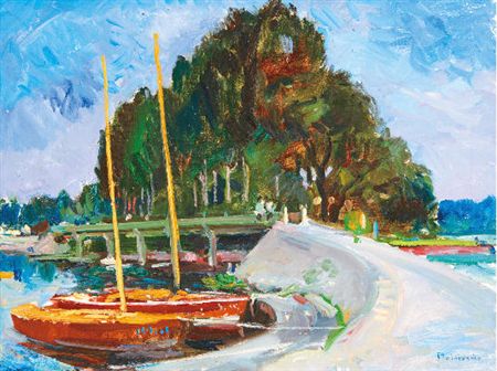 Sailing boats on Lake Balaton