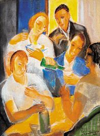 Company by Armand Schonberger - Auction record, sale price, and art valuation. Compare with similar artists and explore comparable artworks.