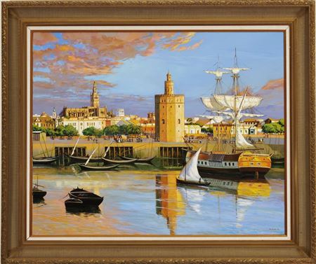 Seville's Torre del Oro and Cathedral