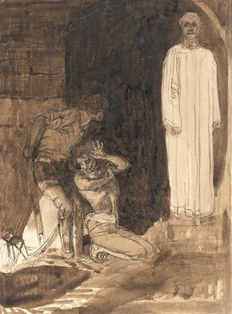 7 sheets Preliminary studies for: The Hours of the Night