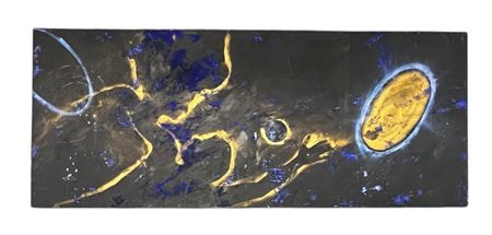 Gold & Blue on Black