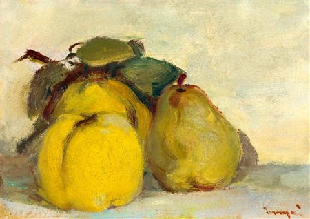 Still-Life with Quinces, 1910s by Janos Tornyai - Auction record, sale price, and art valuation. Compare with similar artists and explore comparable artworks.