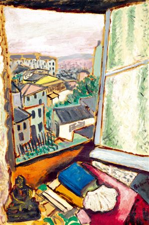 View from the Atelier (Studio Still-Life with Buddha), 1910s by Rezso Balint - Auction record, sale price, and art valuation. Compare with similar artists and explore comparable artworks.